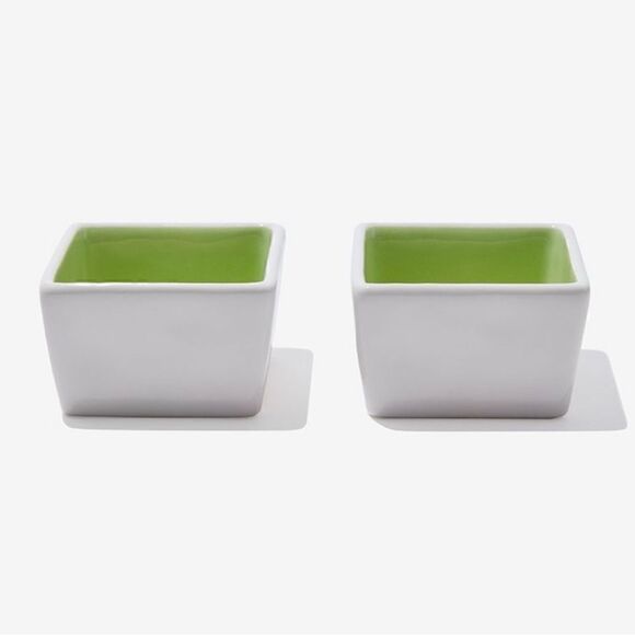 Rae Dunn Savor and Enjoy Square Bowl set NEW Green - Picture 2 of 5